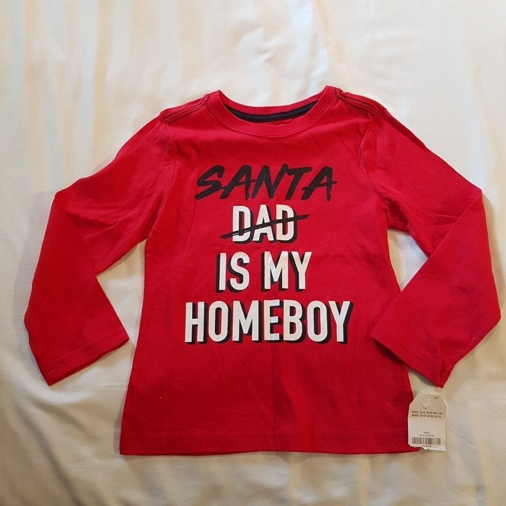 Crazy 8 Santa shirt red boys 4T NWT